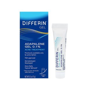 Differin Acne Treatment Gel, Retinoid Treatment for Face with 0.1% Adapalene, Gentle Skin Care for Acne Prone Sensitive Skin