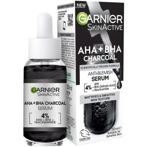 Garnier Pure-Active AHA + BHA Charcoal Anti-Blemish Serum