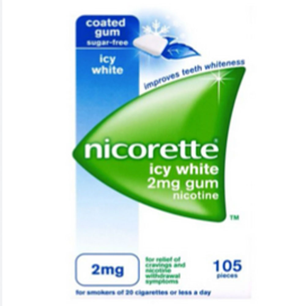 Nicorette Icy White Gum 2mg 105s