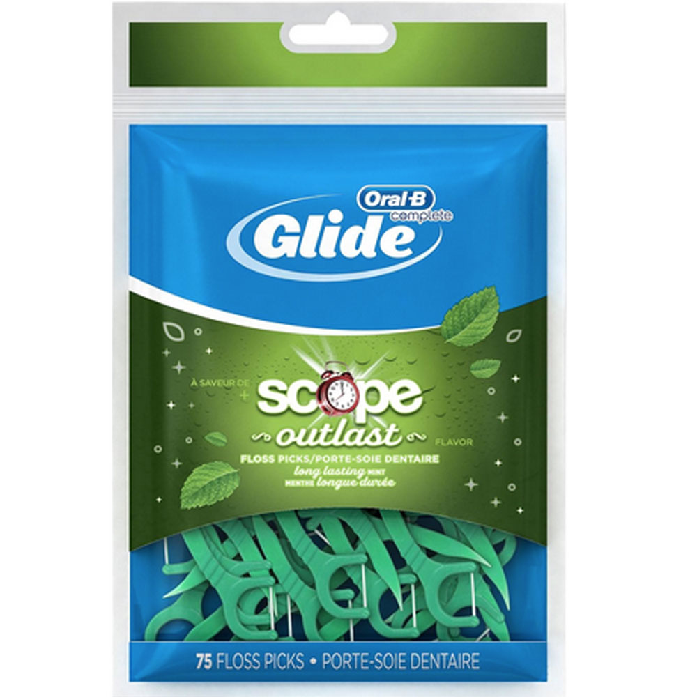 Oral B Glide Mint Floss Picks 75's