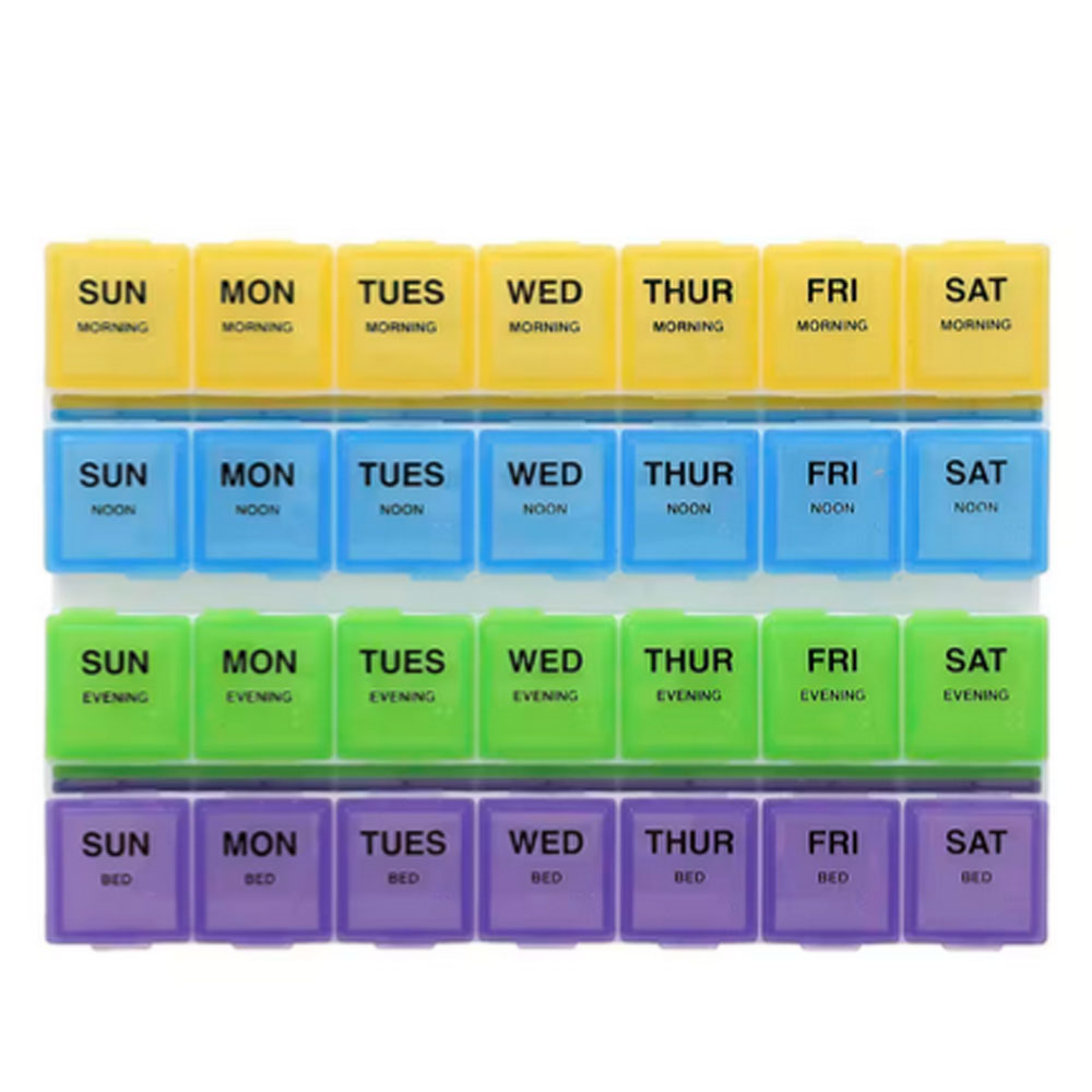 67169 Ezy Dose Pill Box Planner  4weekly With Rounded Base