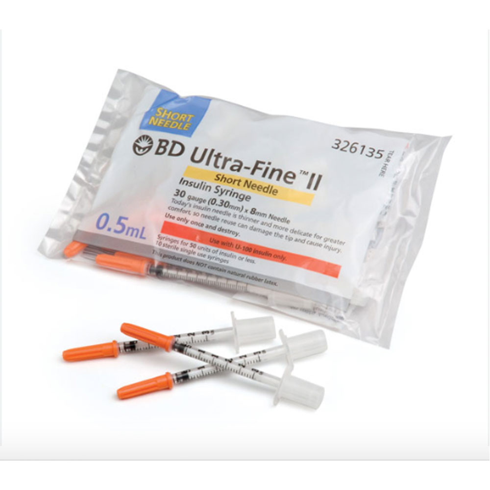 Bd Insulin Syringes 0.5ml 100s