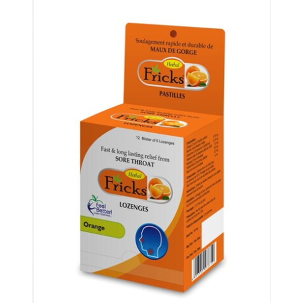 Fricks Lozenges Orange 72s
