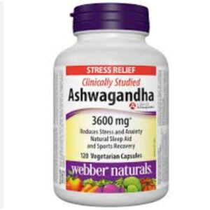 Webber Naturals Ashwagandha 3600mg Caps 120s