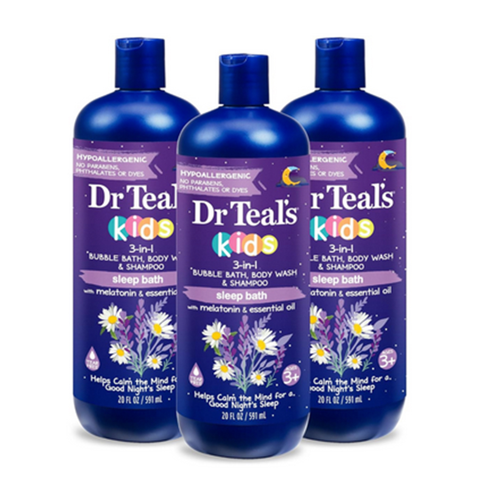 Dr. Teal's 3in1 Bath, Wash & Shampoo Sleep Bath 591ml