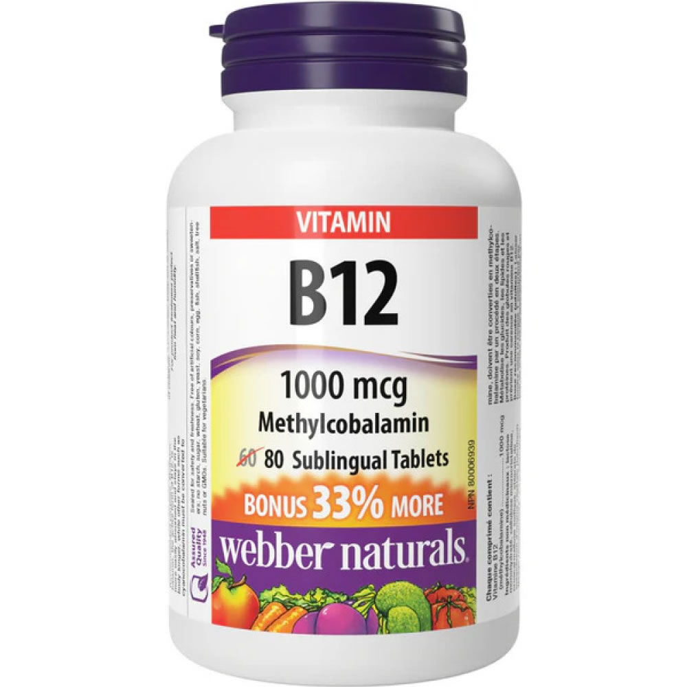 WN B12 Methylcobalamin 1000mcg sublingual tabs 80s