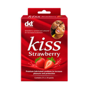 Kiss strawberry condoms 3s