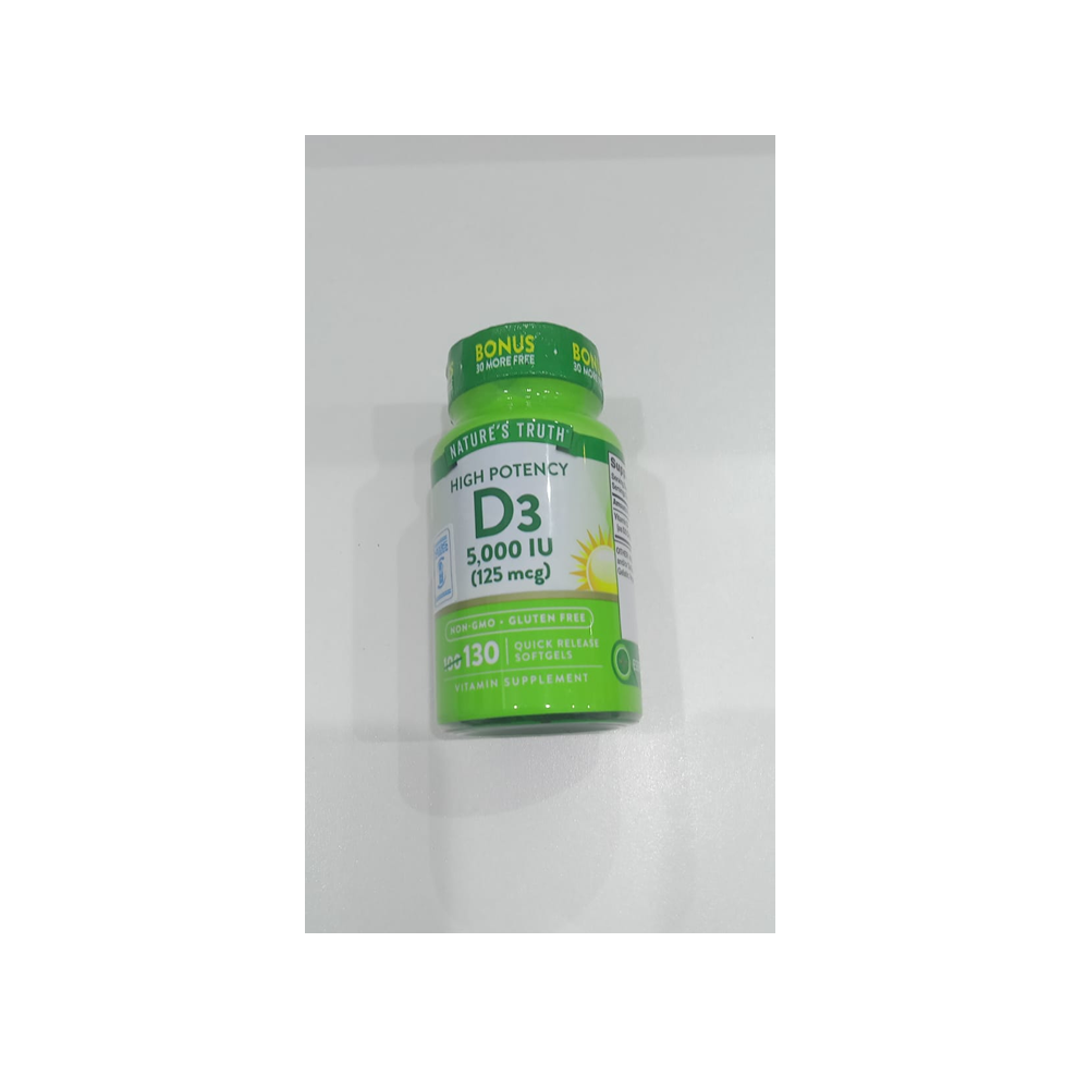 Natures truth D3 5000iu softgels 130s