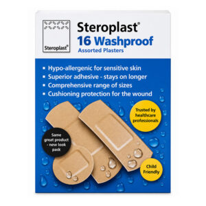 Steroplast plasters washproof assorted 16s