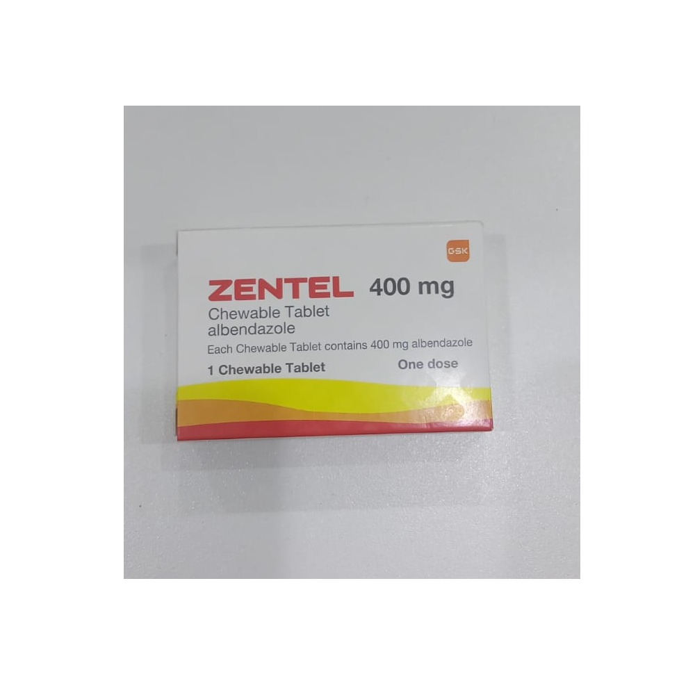Zentel 400mg tablets 1s