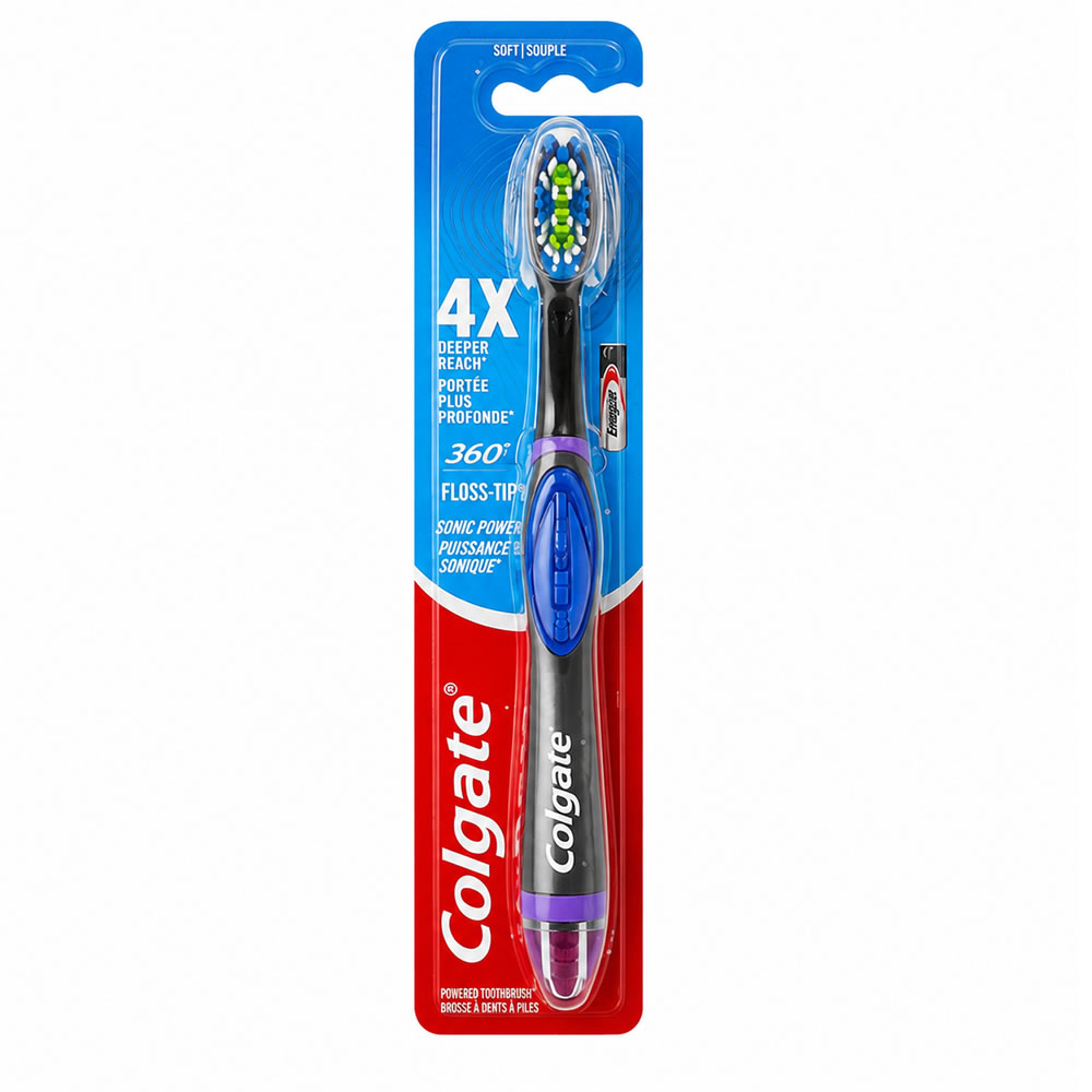 Colgate battery toothbrush 4X360 floss+tip sonic power