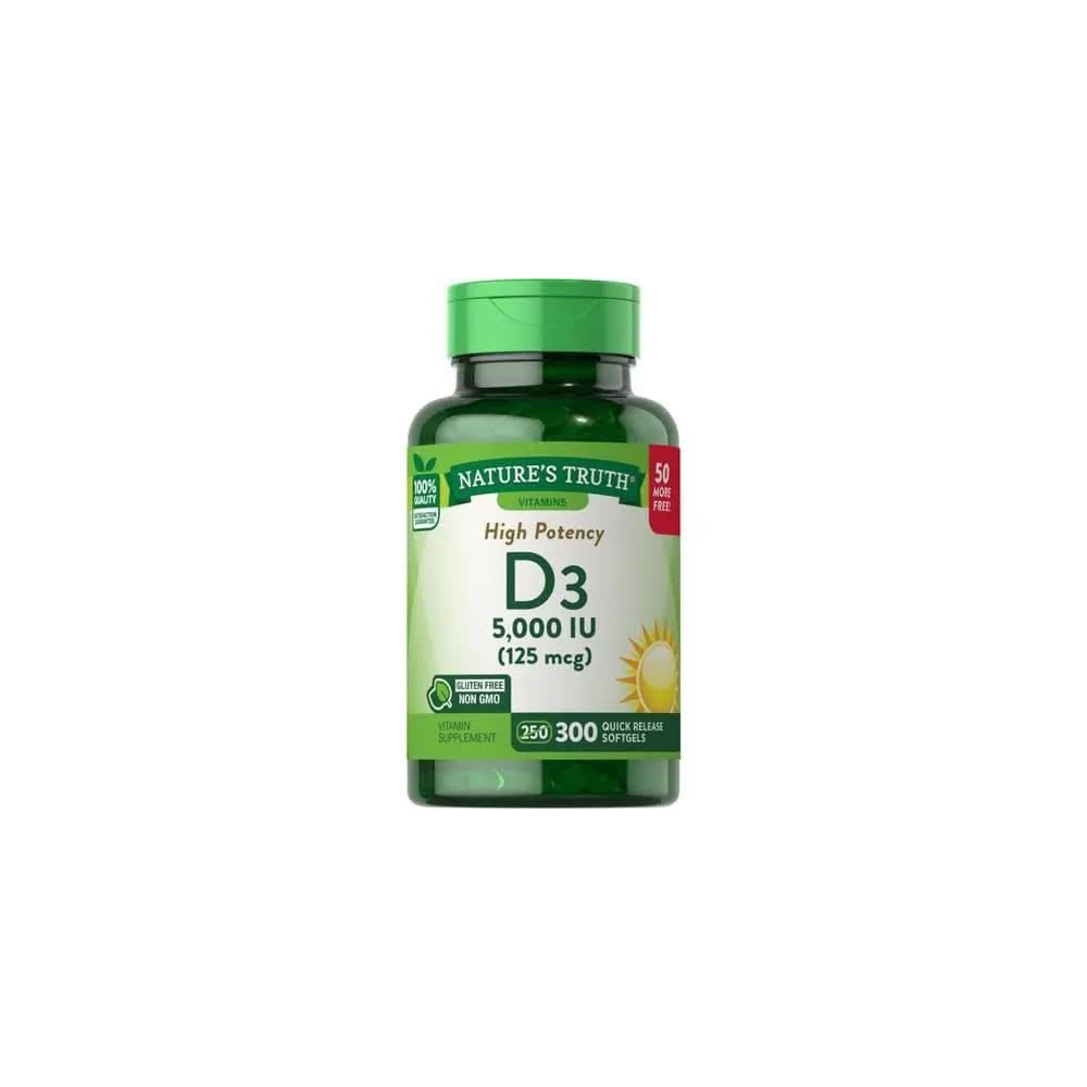 Natures truth D3 5000iu softgels 130s
