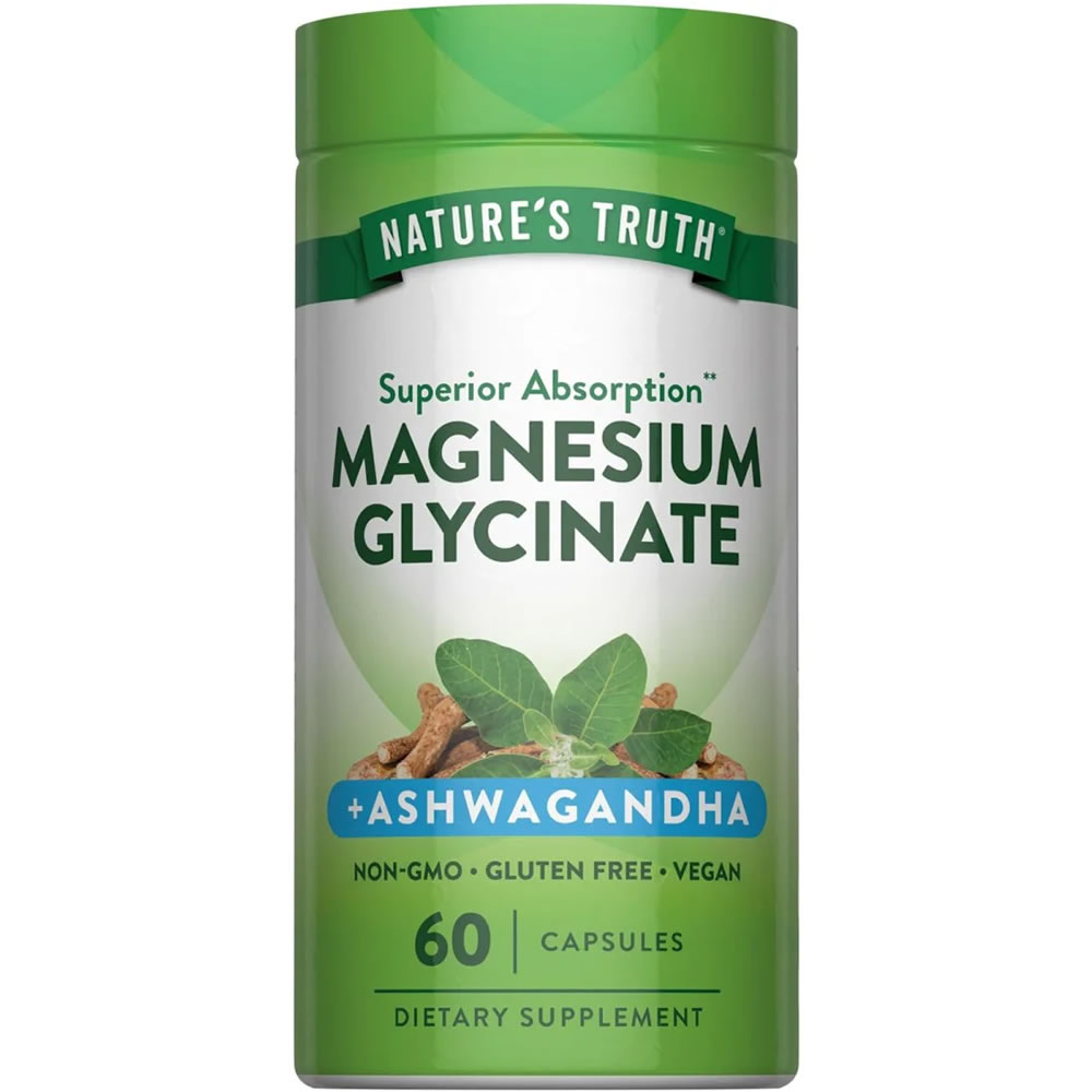 Natures truth magnesium glycinate + ashwaganda 60s caps